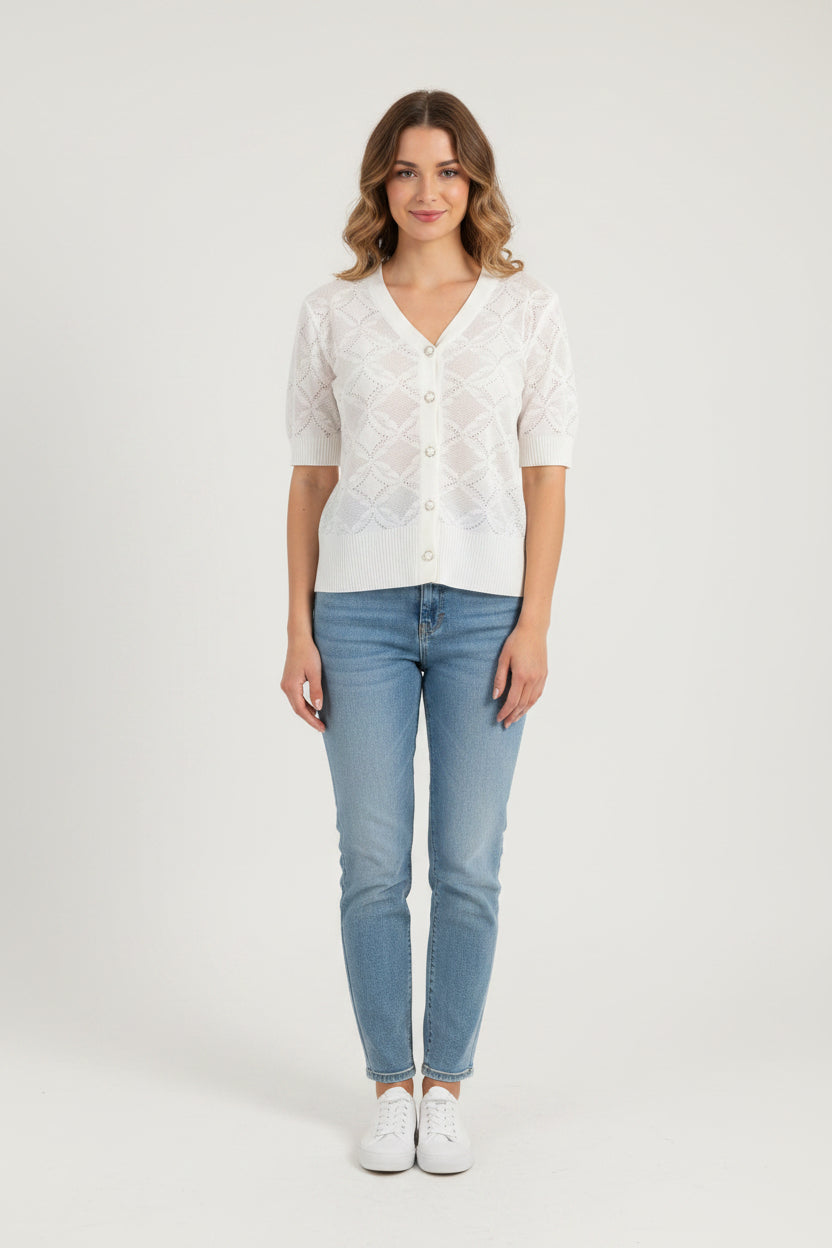 Cardigan pizzo