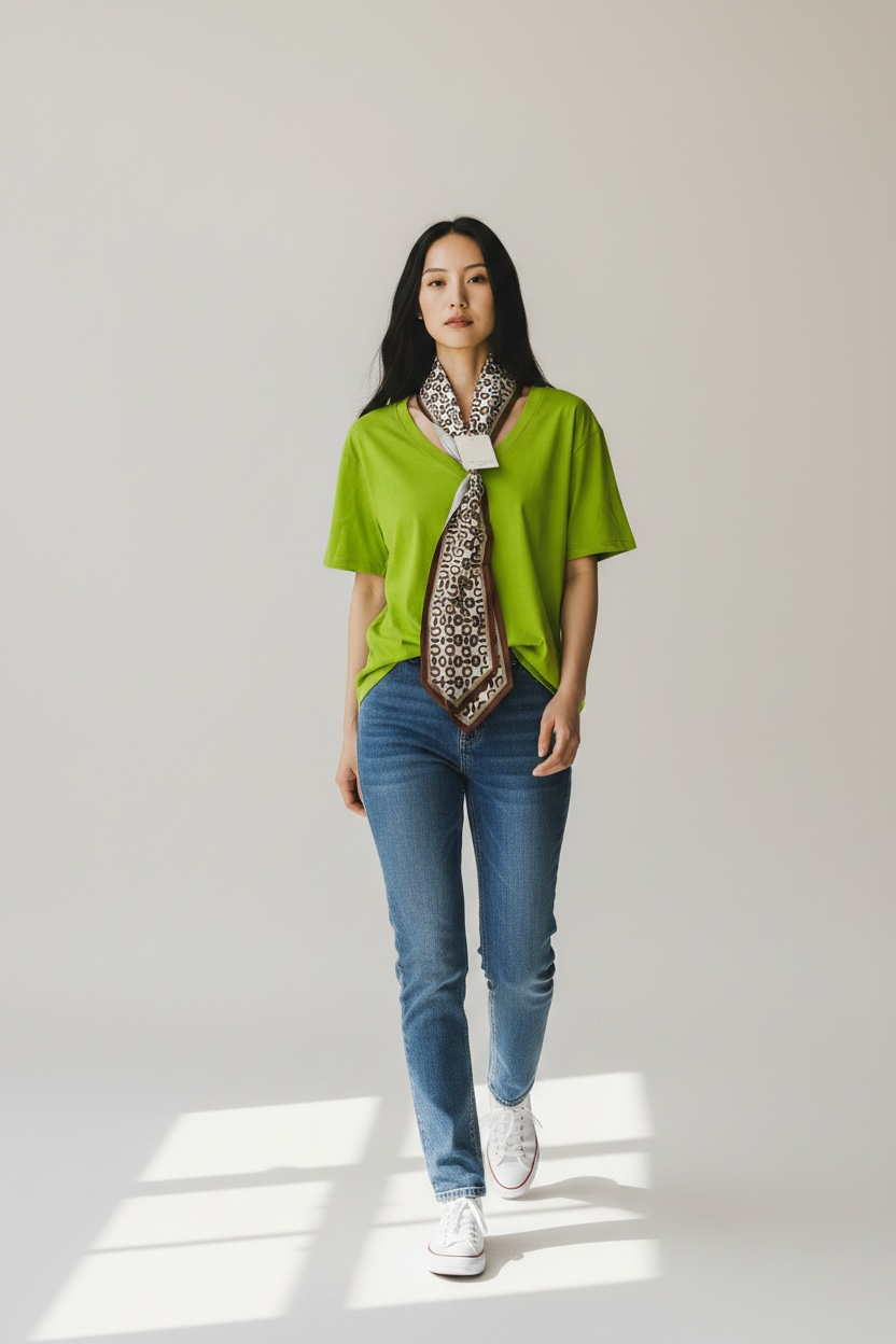 T-shirt foulard