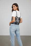 T-shirt top pizzo