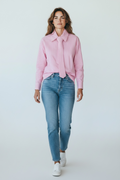 Camicia cravatta rosa