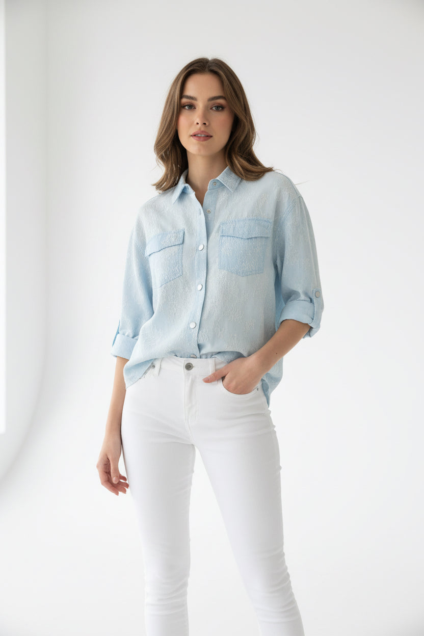 Camicia jeans brillo